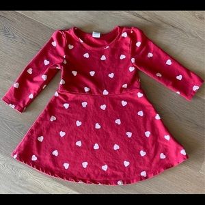 Baby Gap Toddler Girl Heart Long Sleeve Dress